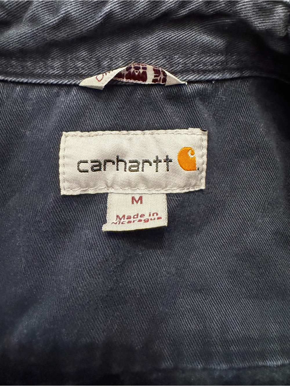 Carhartt Men's Blue S09-MDT Button-Front Work Shirt Jacket 2014 - Picture 4 of 9